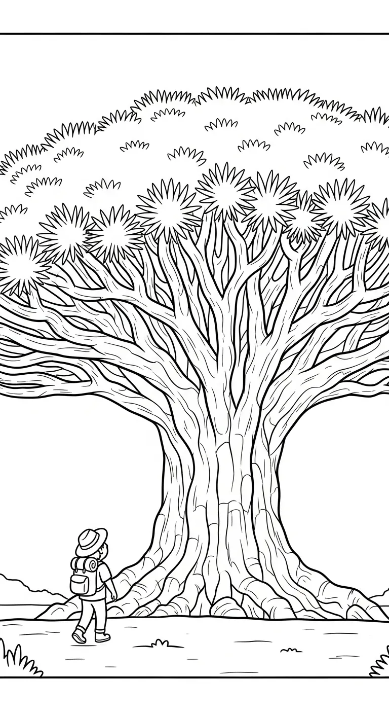coloriage Dragonnier à imprimer pour enfant de 4 ans