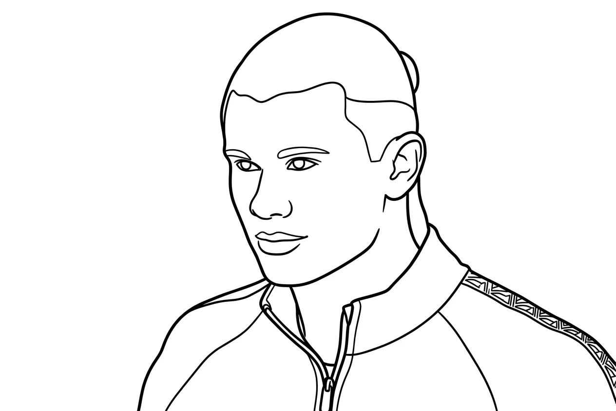 coloriage Erling Haaland pour enfant de 3 ans