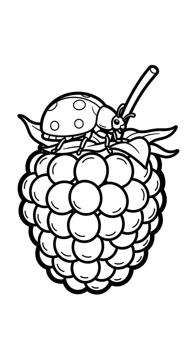 coloriage Framboise a imprimer gratuit