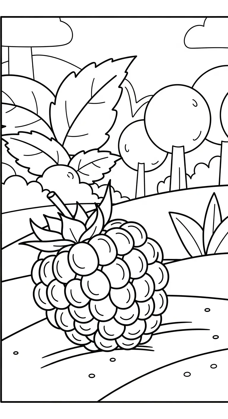 coloriage Framboise pour enfants a imprimer gratuit