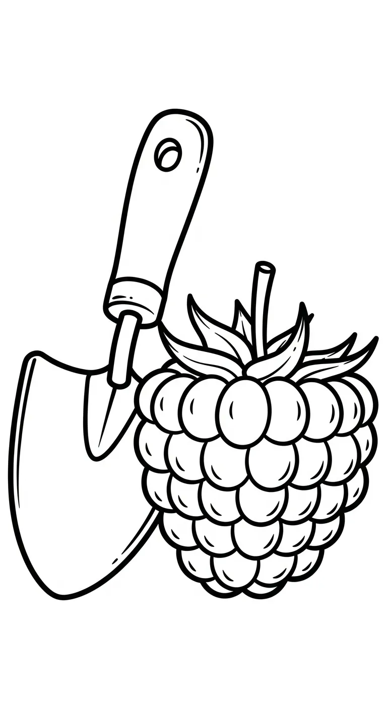image pour coloriage Framboise enfant 1