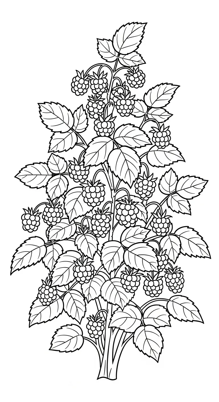 coloriage Framboise à imprimer a4 1