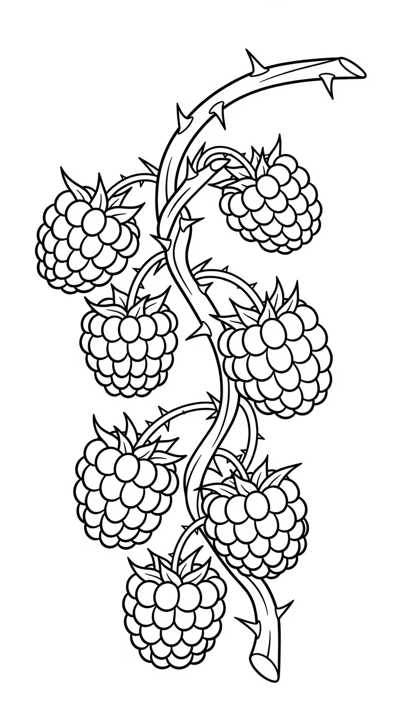 coloriage Framboise a dessiner et imprimer