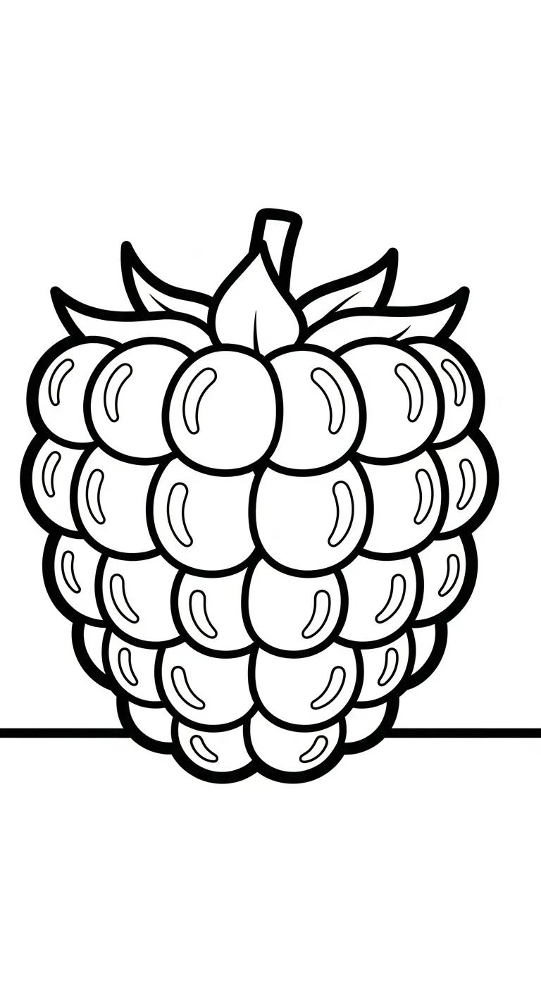 coloriage Framboise à imprimer pour enfant de 12 ans
