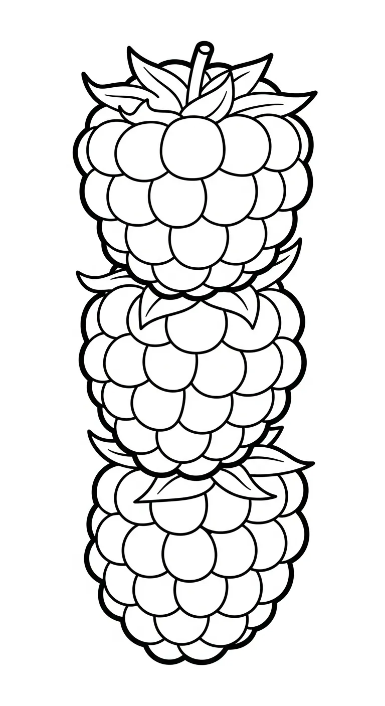 coloriage Framboise a imprimer pour enfant de 4 ans 1