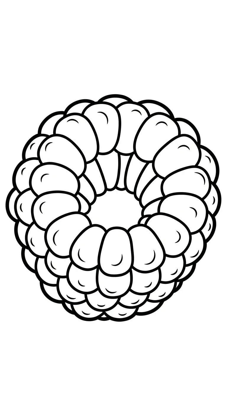 coloriage Framboise à imprimer pour enfant de 6 ans 1