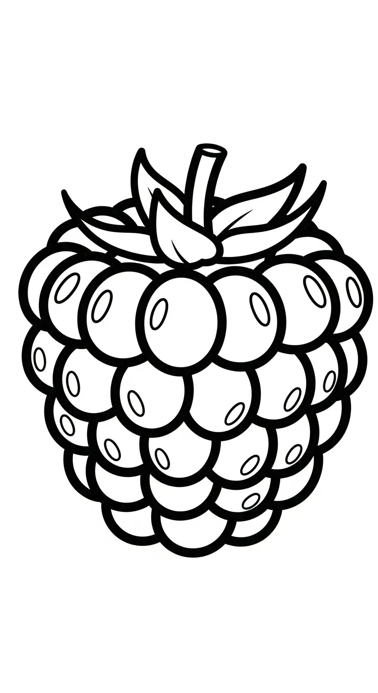 coloriage Framboise pour enfant gratuit