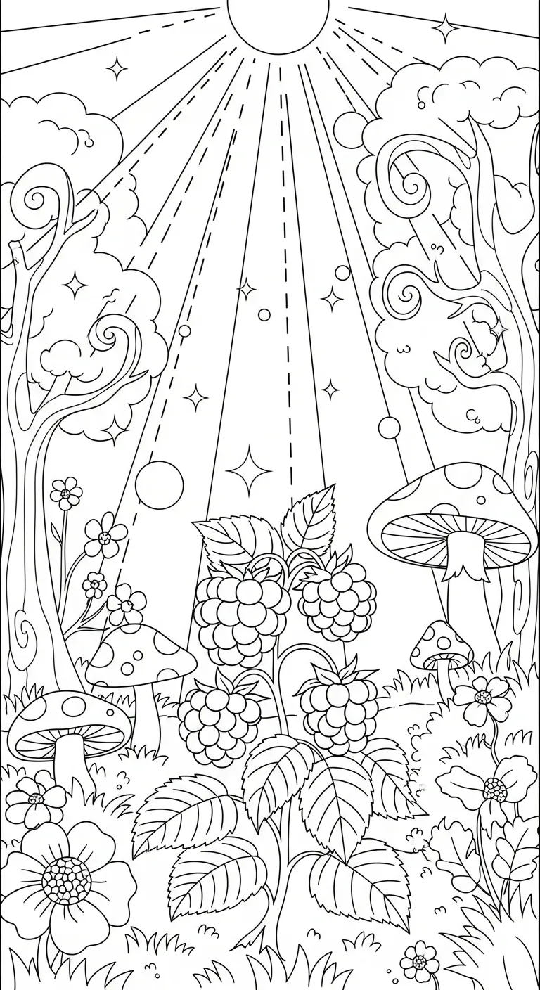 coloriage Framboise à imprimer a4