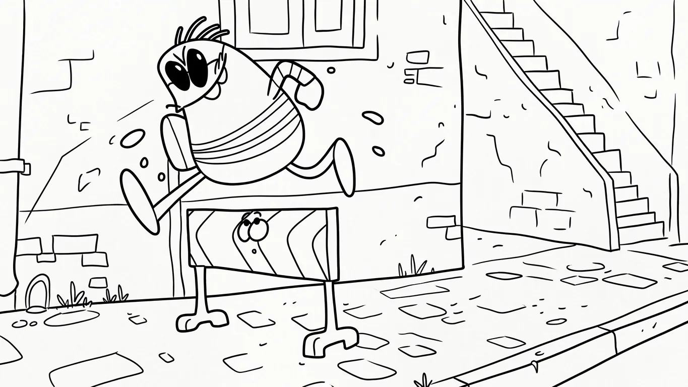 coloriage Lamput et apprentissage