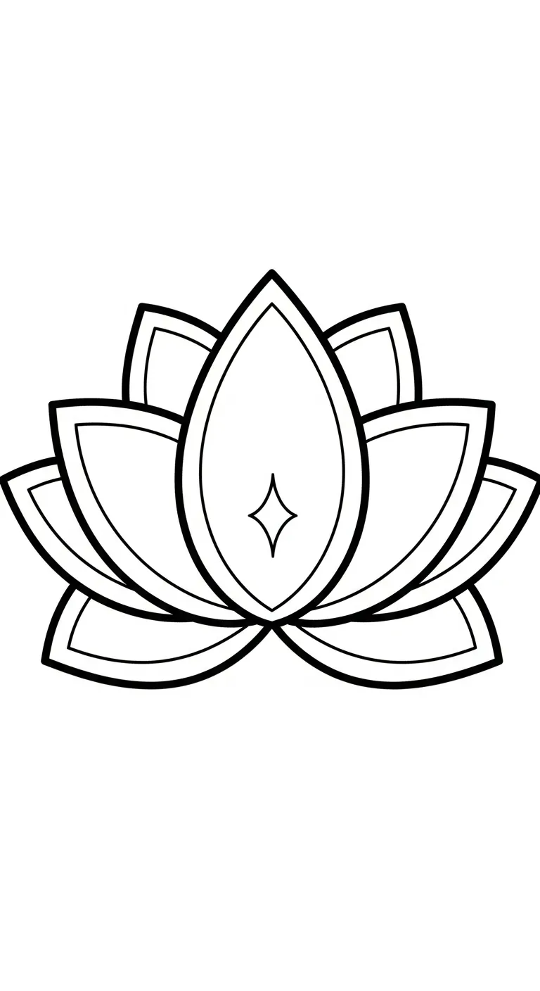 coloriage Mandala Lotus pour enfant 1