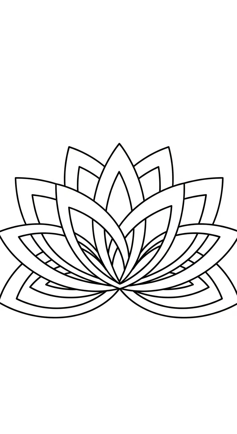 coloriage Mandala Lotus à imprimer pour enfant de 9 ans