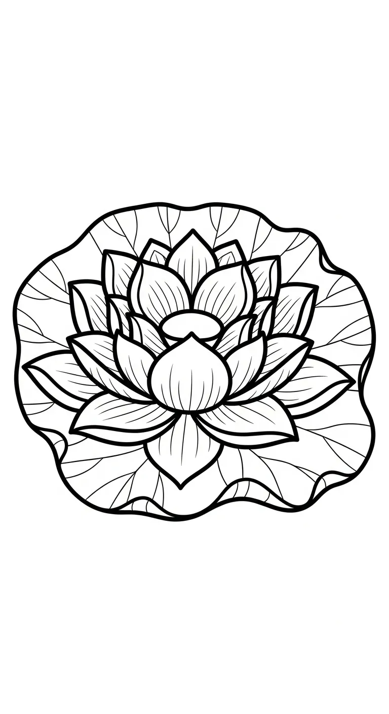 coloriage Mandala Lotus gratuit a imprimer