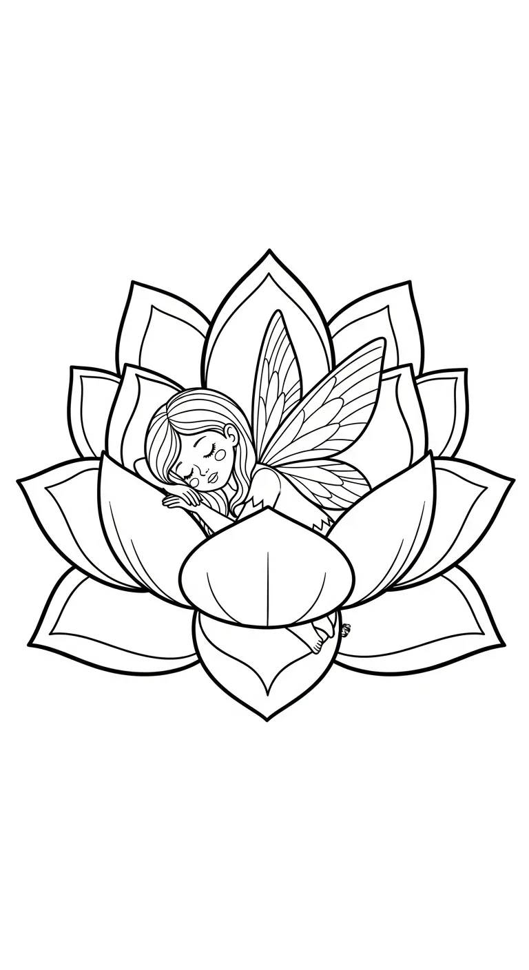 coloriage Mandala Lotus educatif pour enfant