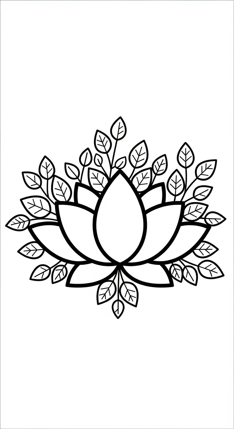 coloriage Mandala Lotus à imprimer pdf gratuit