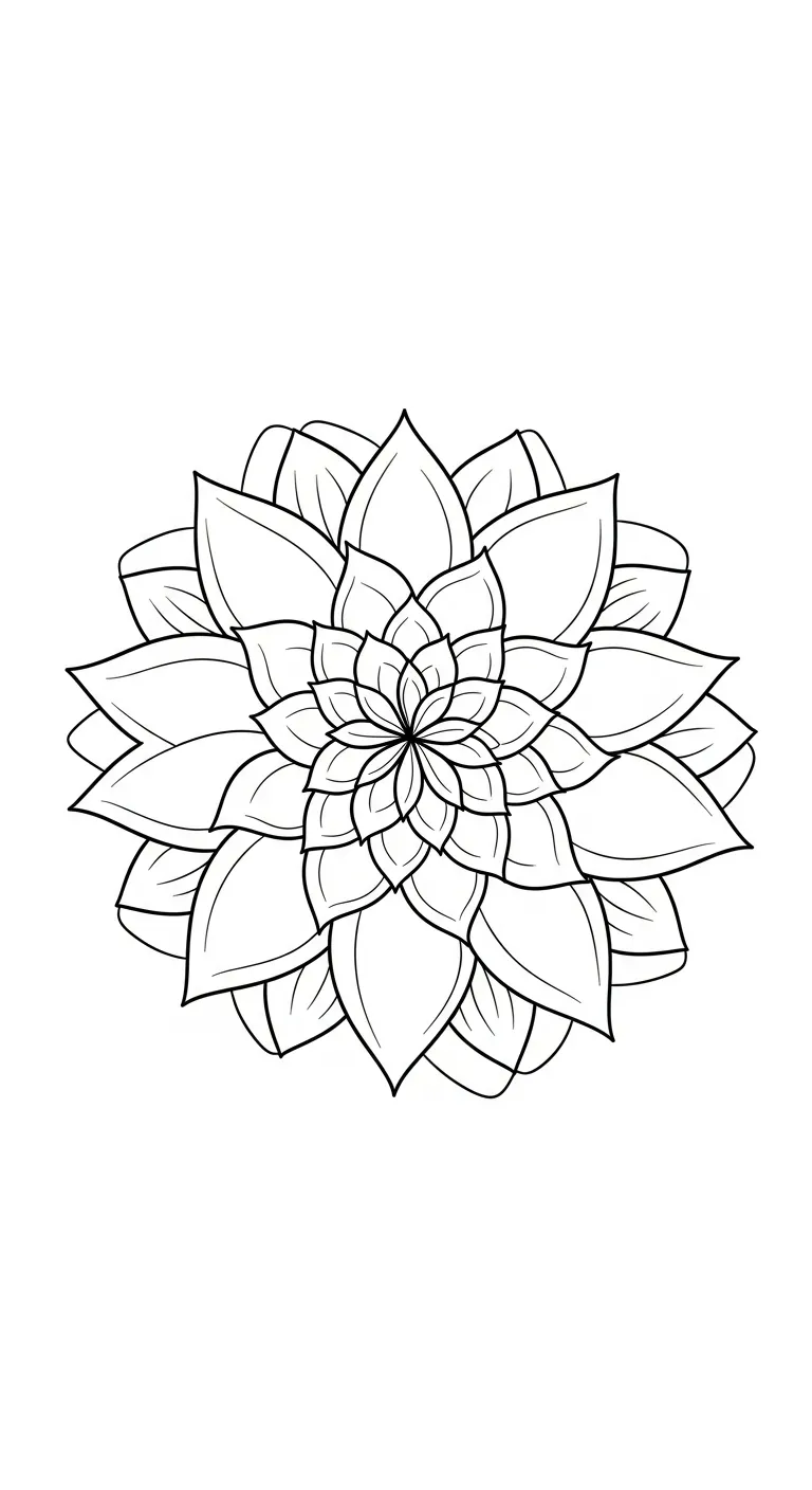 coloriage Mandala Lotus a colorier en ligne gratuitement