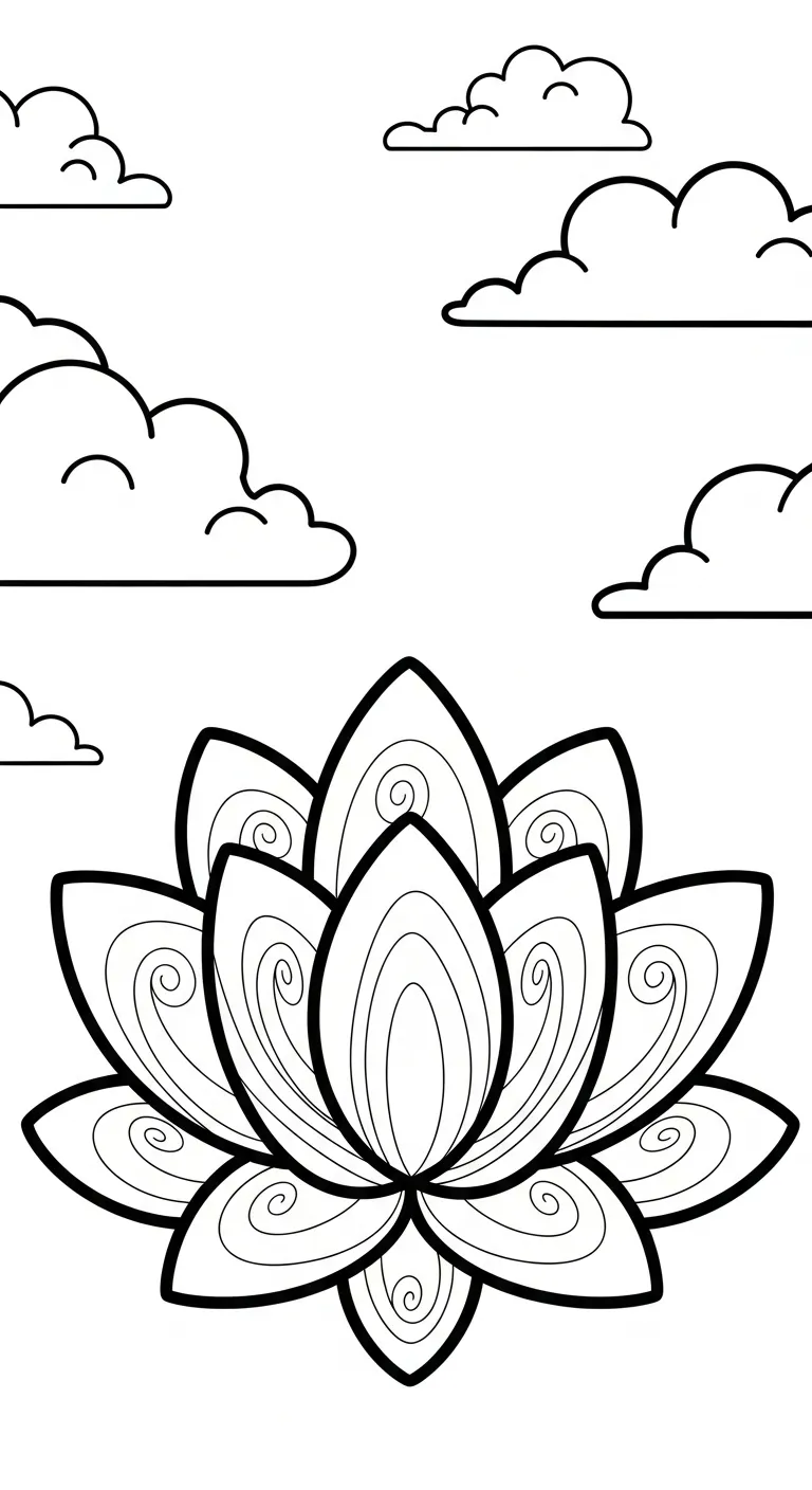 télécharger coloriage Mandala Lotus gratuit