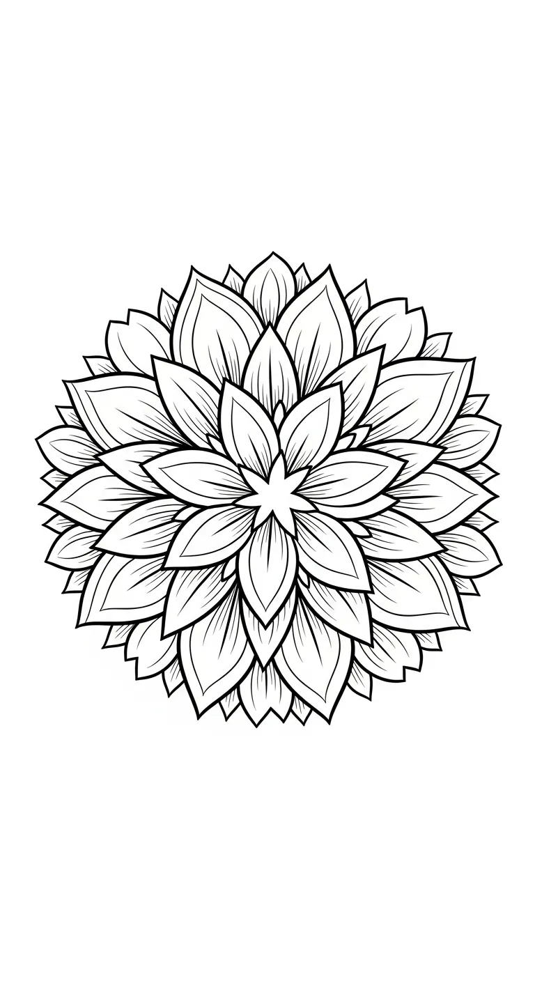 coloriage Mandala Lotus à imprimer pdf gratuit 1