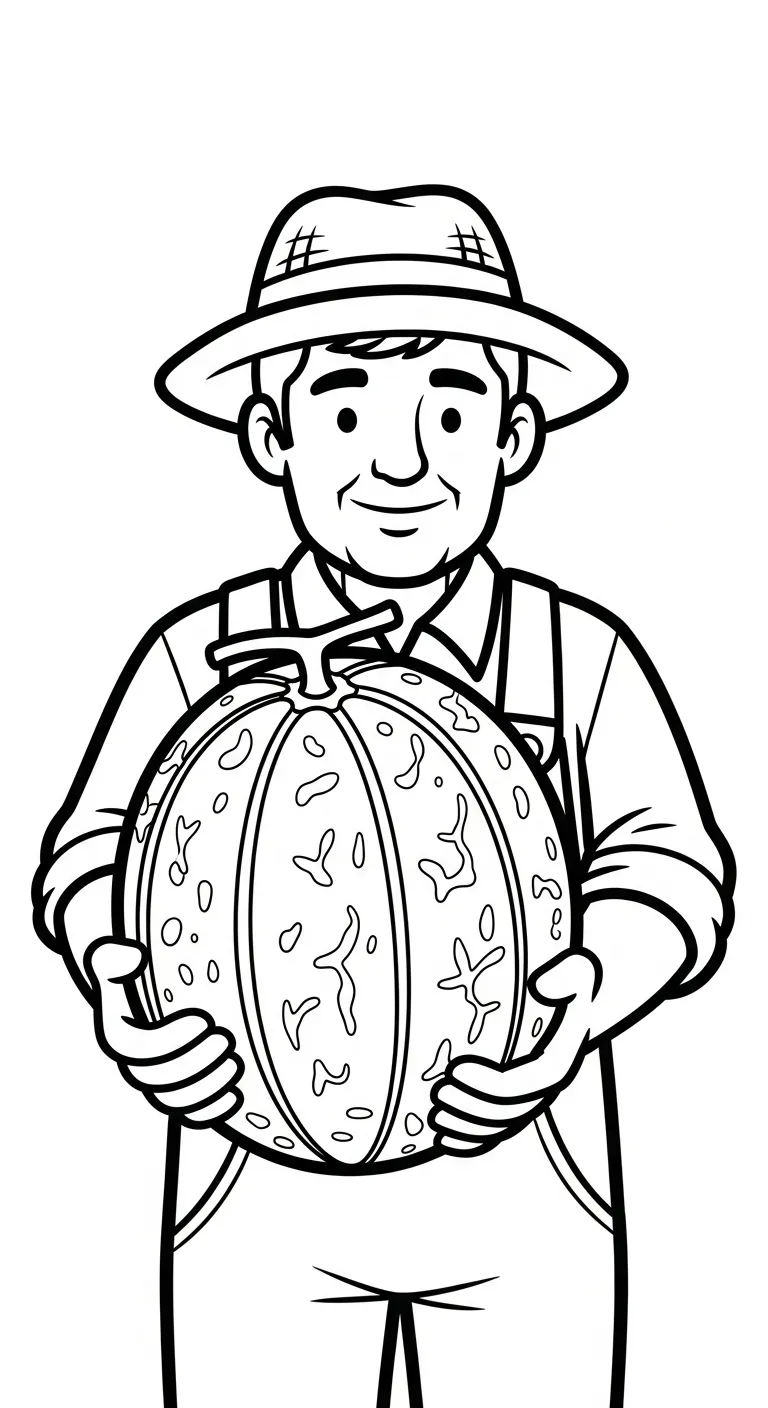 coloriage Melon Yubari pour enfant de 2 ans