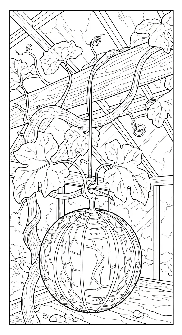 coloriage Melon Yubari à imprimer pour enfants