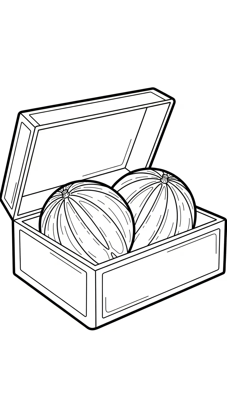 coloriage Melon Yubari educatif pour enfant