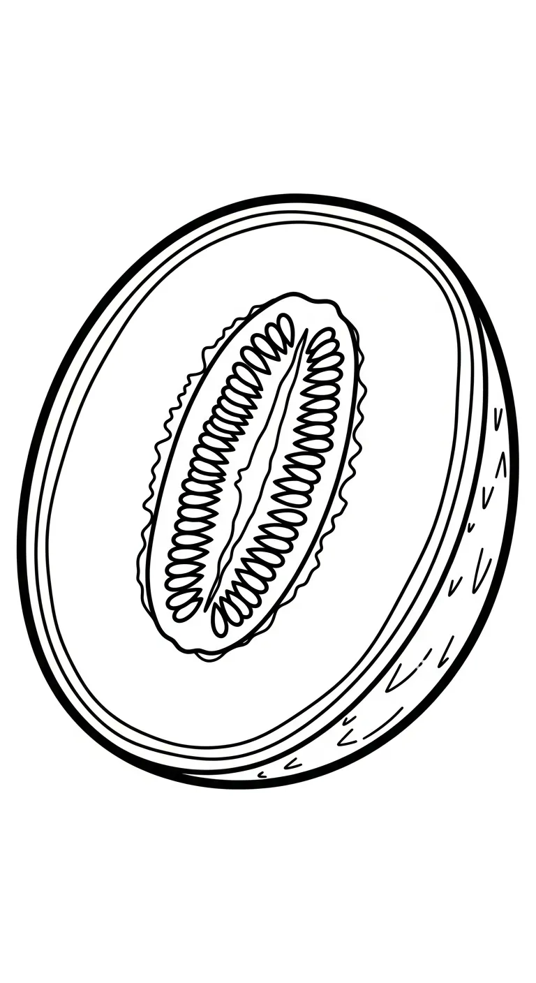 coloriage Melon Yubari pour enfants a imprimer gratuit