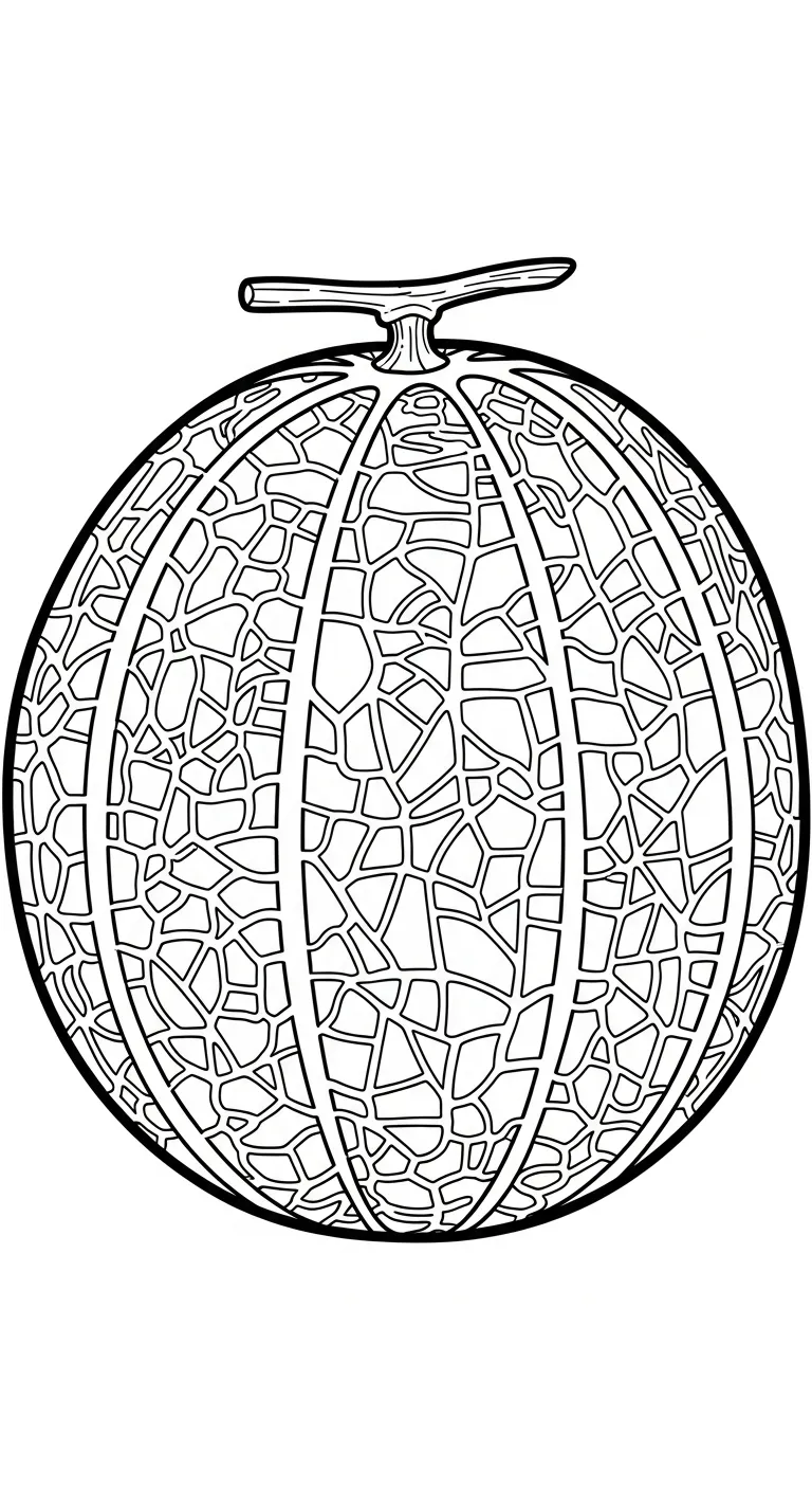 coloriage Melon Yubari d'enfant a imprimer 1