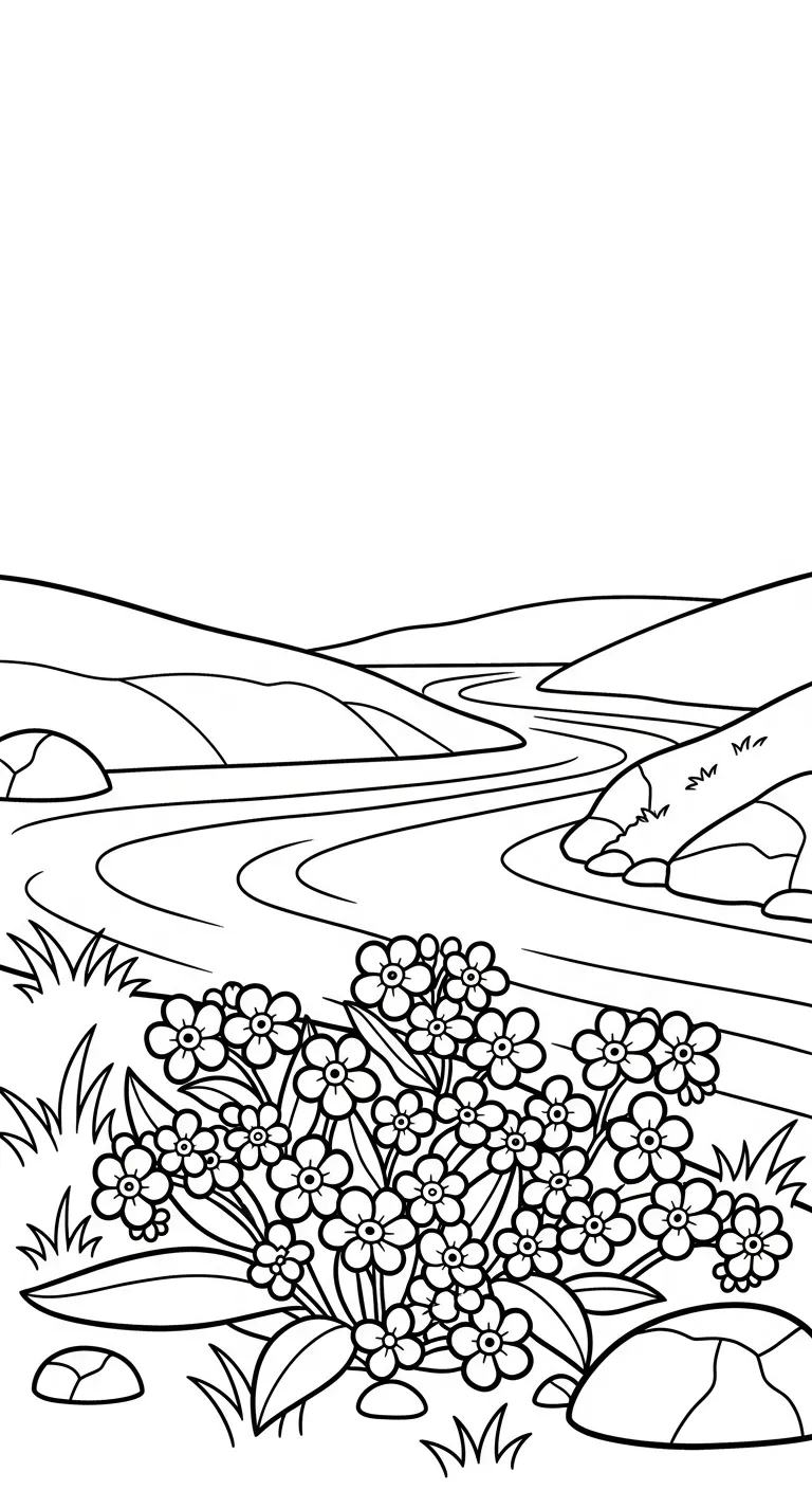 coloriage Myosotis pour enfant de à imprimer