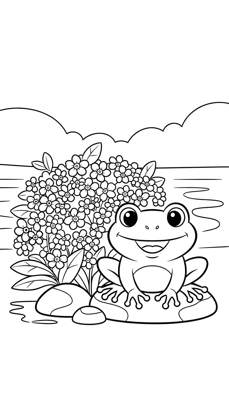 coloriage Myosotis à imprimer pour enfant de 3 ans 1