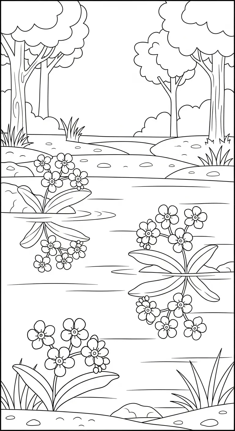 coloriage Myosotis à imprimer pour enfant de 8 ans