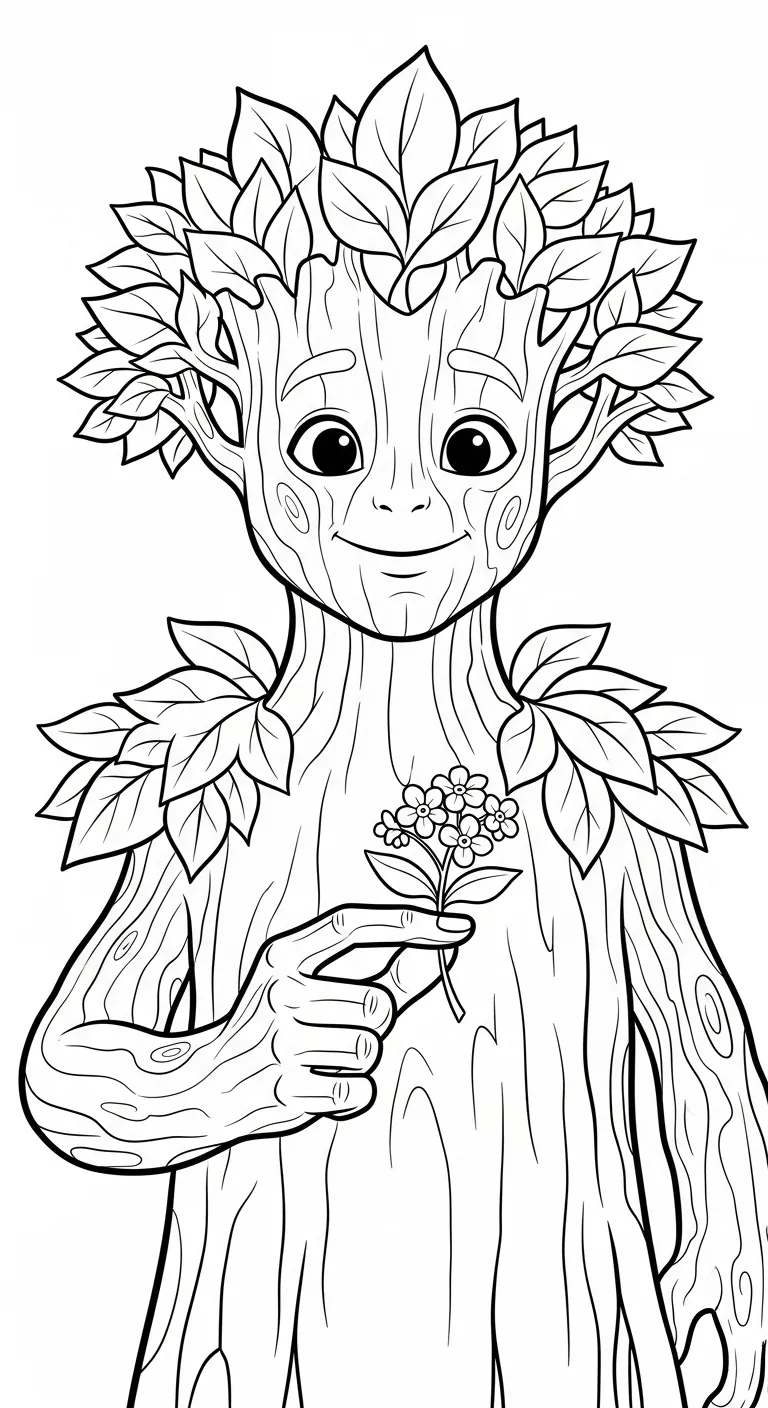 coloriage Myosotis pour enfant de 3 ans