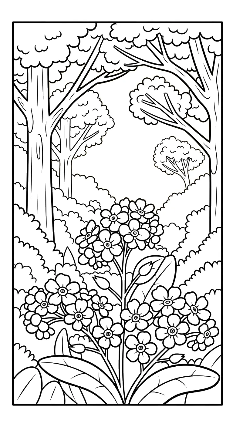 coloriage Myosotis a imprimer gratuit