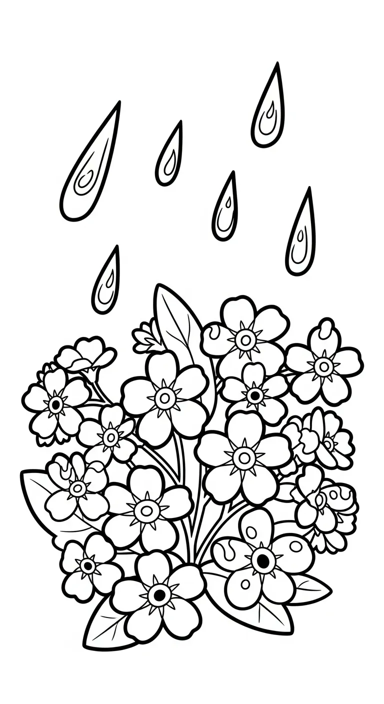 coloriage Myosotis de pour enfants 1