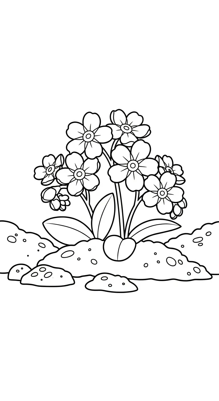 coloriage Myosotis pour enfant à imprimer