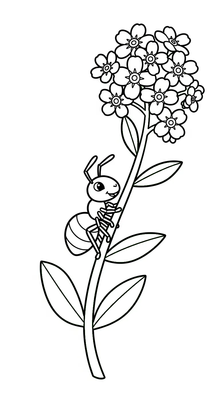 coloriage Myosotis à imprimer pour enfants