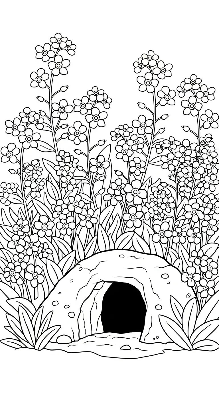 coloriage Myosotis a telecharger