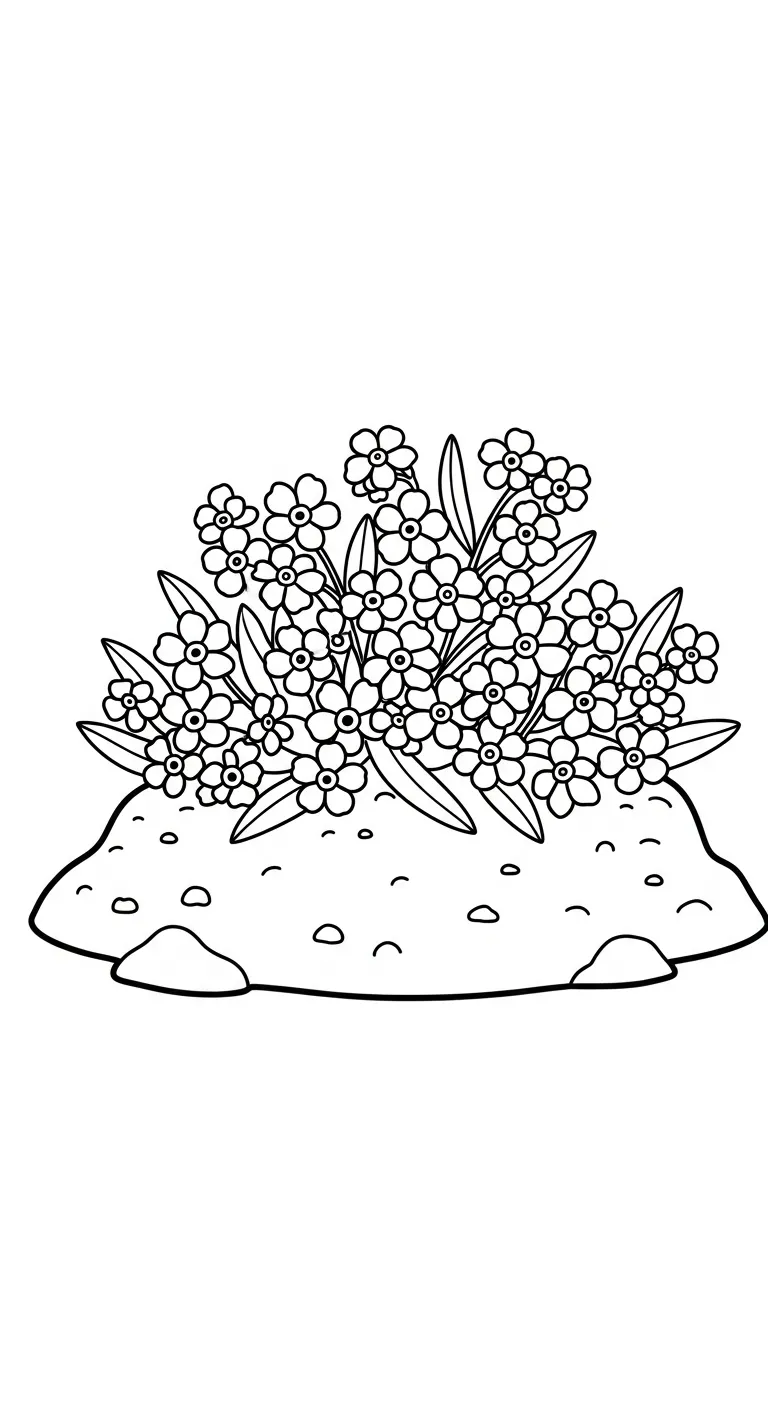 coloriage Myosotis à imprimer pour enfant de 3 ans 2