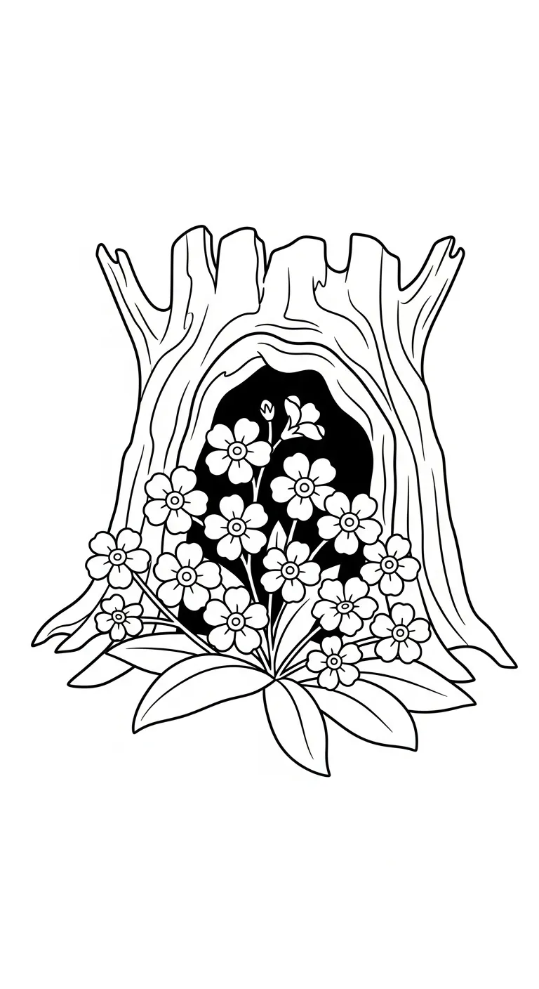 coloriage Myosotis a dessiner et imprimer