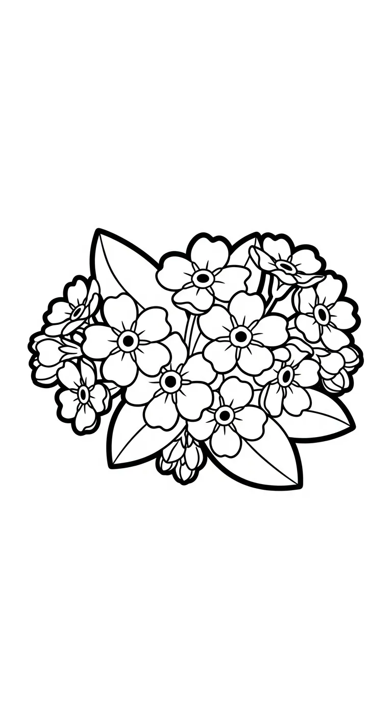 coloriage Myosotis gratuit à imprimer