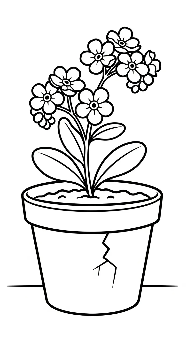 coloriage Myosotis pour bebe a imprimer