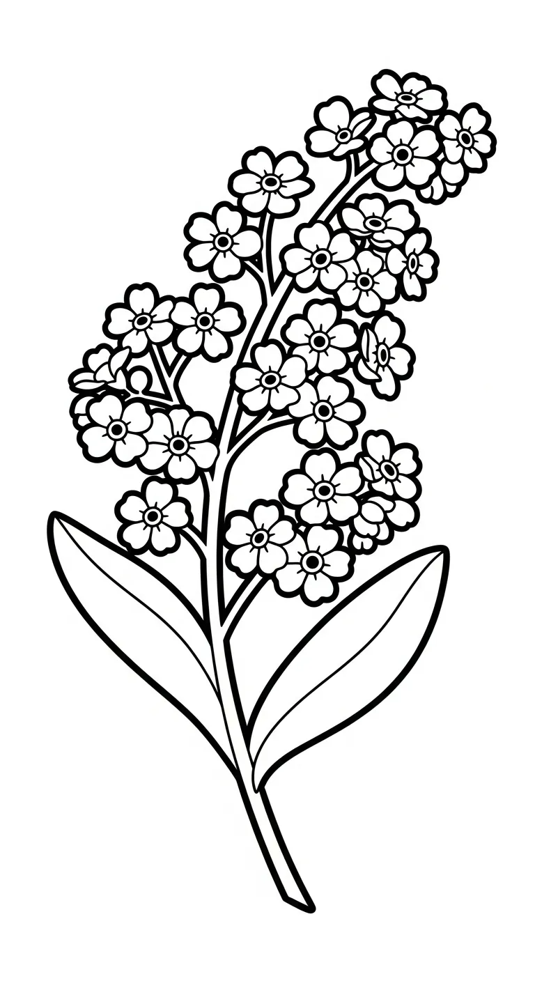 coloriage Myosotis pour enfants à imprimer