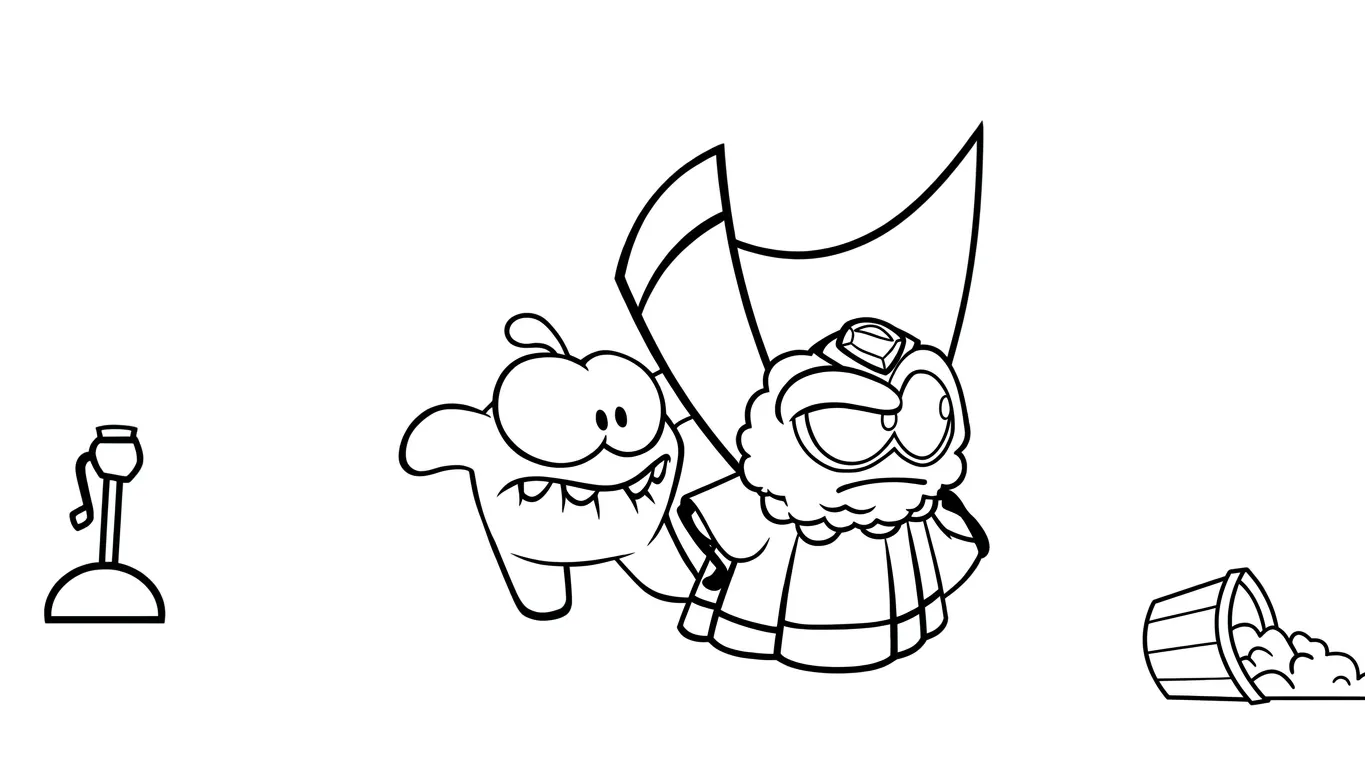 coloriage Om Nom Stories gratuit pour enfants 1