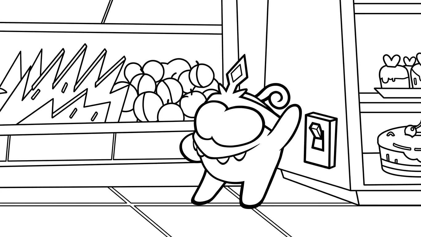 coloriage Om Nom Stories et decoupage 2