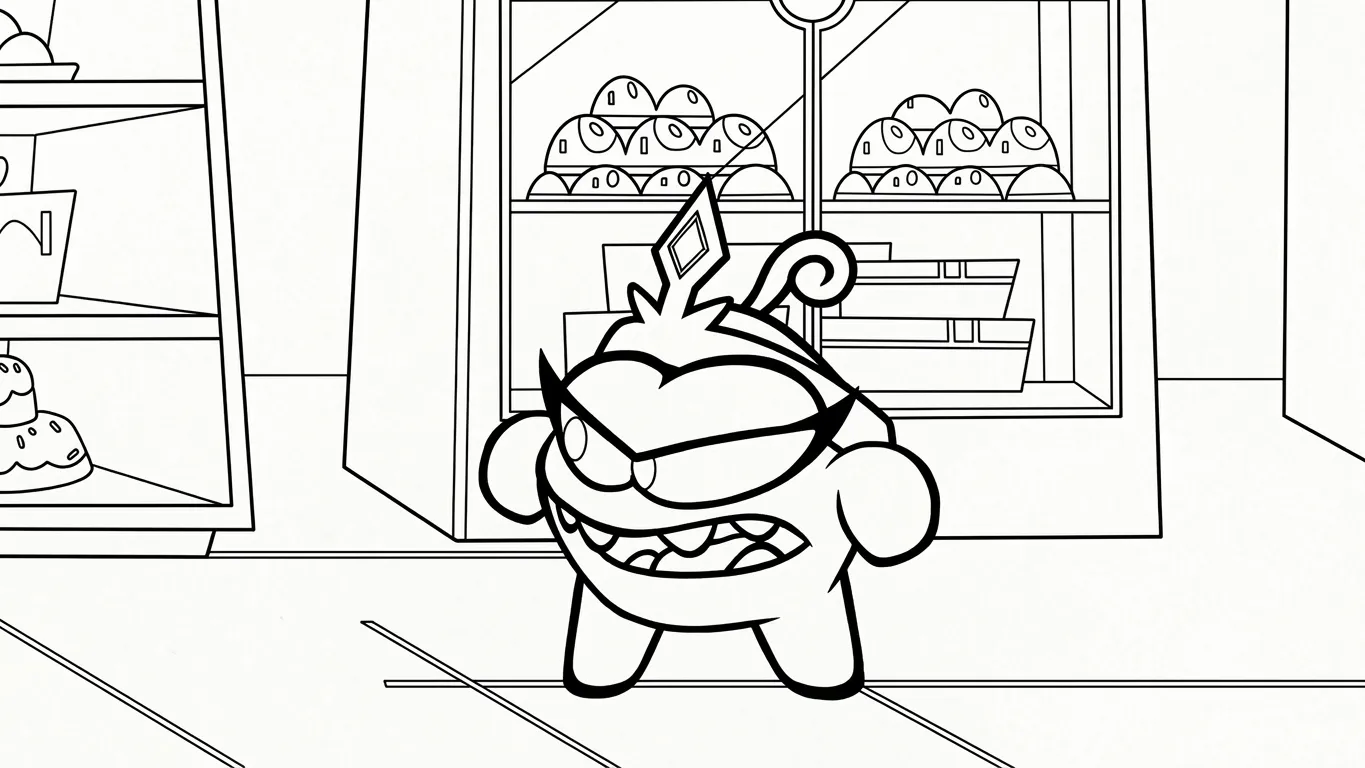 coloriage Om Nom Stories a dessiner et imprimer