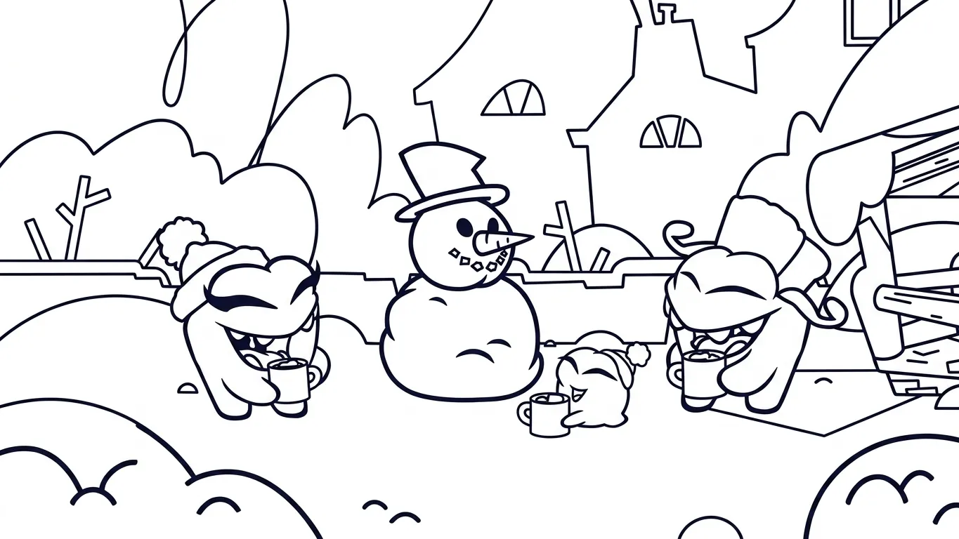 coloriage Om Nom Stories à imprimer pour enfant de 2 ans