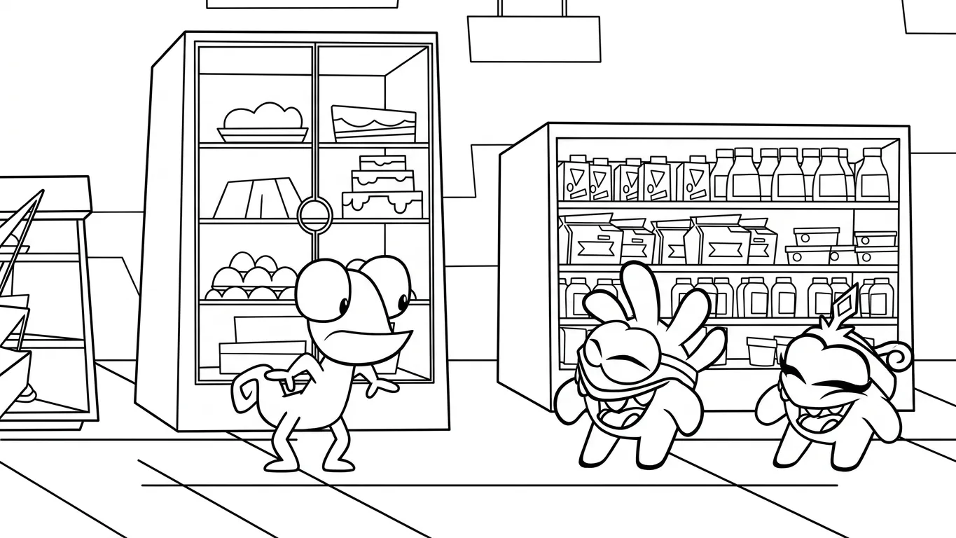 coloriage Om Nom Stories pour enfant de 2 ans 1