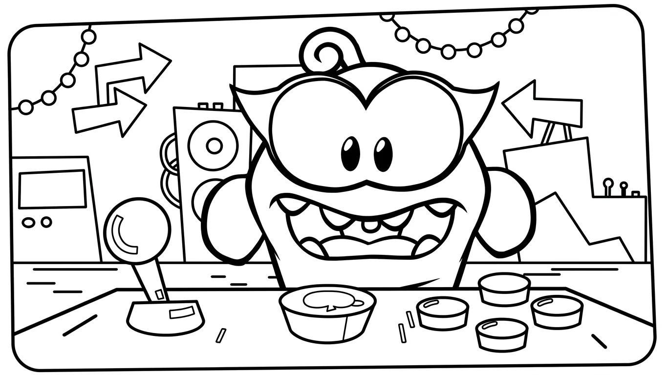 coloriage Om Nom Stories pour enfant a imprimer gratuit 1