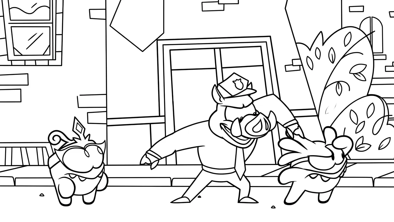 coloriage Om Nom Stories a imprimer 1