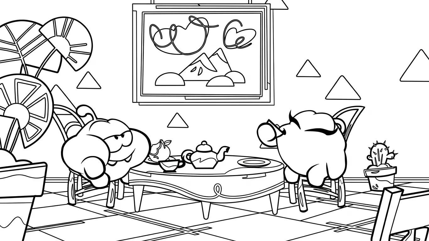 coloriage Om Nom Stories à imprimer pour enfant de 9 ans 1