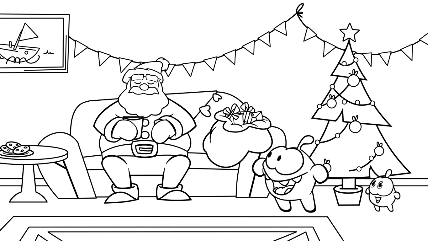 coloriage Om Nom Stories et decoupage 4