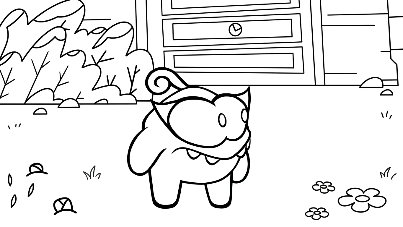 coloriage Om Nom Stories à imprimer a4